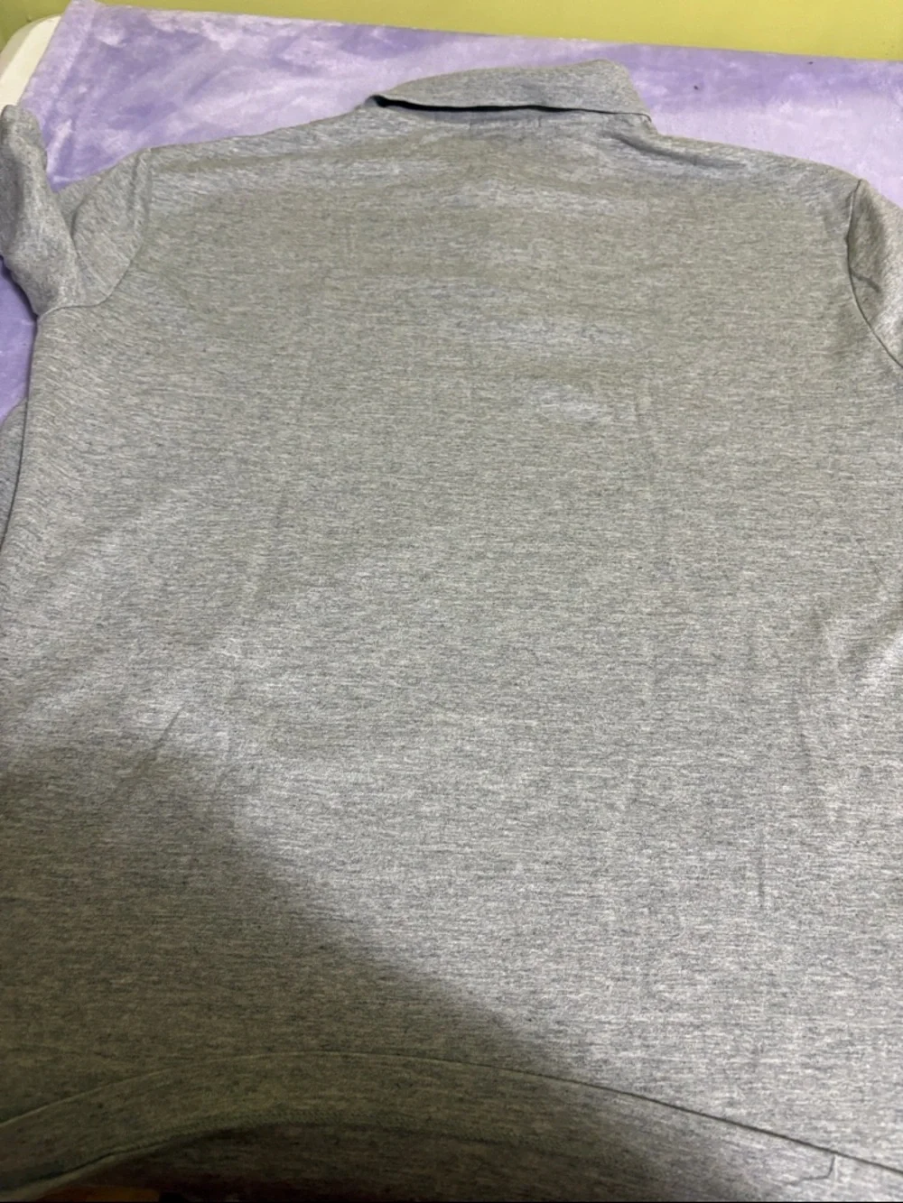 Polo Ralph Lauren Mens L Classic Fit Heather Gray Polo Shirt Pony 100% cotton